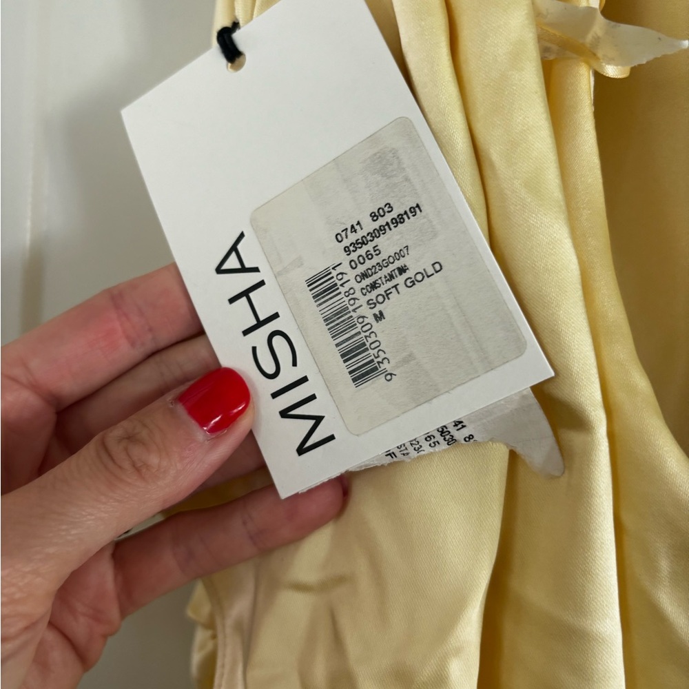 Misha Constantina Dress | M | NWT | Soft Gold - Picture 5 of 11